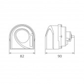 CLAXON ELECTROMAGNETIC, TIP MELC, 24V 3A TON INALT, DESIGN LIGHT