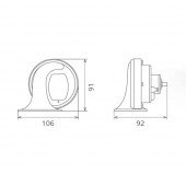 CLAXON ELECTROMAGNETIC, TIP MELC, 24V 3A TON JOS