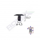 CLIPS CAPAC PENTRU CITROEN/PEUGEOT 4.5X10.7MM - NEGRU SET 25 BUC