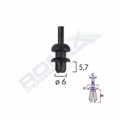 CLIPS FIXARE AGATATOR CITROEN FIAT PEUGEOT SEAT SKODA - NEGRU SET 10 BUC