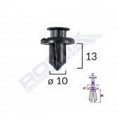 CLIPS FIXARE BARA FATA PENTRU HONDA/MITSUBISHI 10X13MM - NEGRU SET 5 BUC