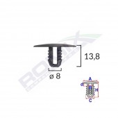 CLIPS FIXARE CAPAC MOTOR PENTRU FORD 8X13.8MM - NEGRU SET 10 BUC