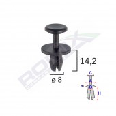 CLIPS FIXARE ELEMENTE EXTERIOARE PENTRU CITROEN/PEUGEOT 8X14.2MM - NEGRU SET 10 BUC