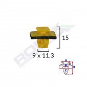 CLIPS FIXARE ELEMENTE EXTERIOARE PENTRU HYUNDAI 9X11.3X15MM - GALBEN SET 10 BUC