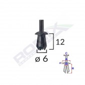 CLIPS FIXARE ELEMENTE EXTERIOARE PENTRU OPEL 8X12MM - NEGRU SET 10 BUC