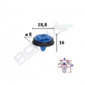 CLIPS FIXARE ELEMENTE EXTERIOR PENTRU FIAT, JEEP 8X16MM ALBASTRU - SET 10 BUC