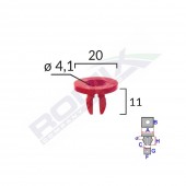 CLIPS FIXARE ELEMENTE MOTOR PENTRU FORD 11X20MM - ROSU SET 10 BUC