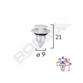 CLIPS FIXARE ELEMENTE PRAG PENTRU BMW, MINI 9X21MM ALB SET 10 BUC