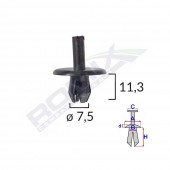 CLIPS FIXARE PENTRU ALFA ROMEO/FIAT 7.5X11.3MM - NEGRU SET 10 BUC
