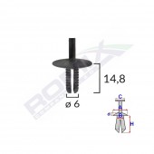 CLIPS FIXARE PENTRU BMW 6X14.8MM - NEGRU SET 10 BUC