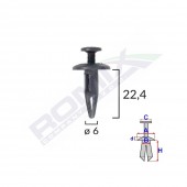CLIPS FIXARE PENTRU BMW/GM 6X22.4MM - NEGRU SET 10 BUC