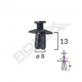 CLIPS FIXARE PENTRU HYUNDAI/KIA/MAZDA - NEGRU SET 10 BUC