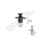 CLIPS FIXARE PENTRU MAZDA/TOYOTA 8X9.7MM - NEGRU SET 10 BUC