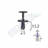 CLIPS FIXARE PENTRU MERCEDES 5X11.2MM - NEGRU SET 10 BUC