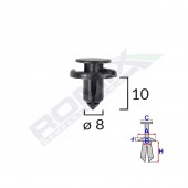 CLIPS FIXARE PENTRU NISSAN/TOYOTA/LEXUS/SUZUKI 8X10MM - NEGRU SET 10 BUC