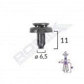CLIPS FIXARE PENTRU TOYOTA6.5X11MM NEGRU SET 10 BUC