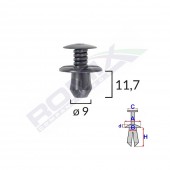 CLIPS FIXARE PENTRU VW 9X11.7MM - NEGRU SET 10 BUC
