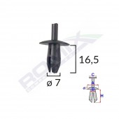 CLIPS FIXARE PENTRU VW MERCEDES - NEGRU SET 10 BUC