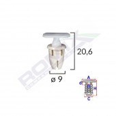 CLIPS FIXARE PRAG PENTRU MERCEDES 9X20.6MM - ALB SET 10 BUC