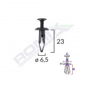 CLIPS FIXARE UNIVERSAL 6.5X23MM - NEGRU SET 10 BUC