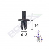 CLIPS FIXARE VOLVO 8X14MM - NEGRU SET 10 BUC