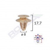 CLIPS TAPITERIE PENTRU AUDI/FORD/SEAT/VW 8X17.7MM - BEJ SET 25 BUC