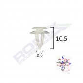 CLIPS TAPITERIE PENTRU FIAT/AUDI 8X10.5MM - ALB SET 10 BUC