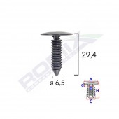 CLIPS TAPITERIE PENTRU GM 6.5X29.4MM - NEGRU SET 10 BUC