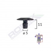 CLIPS TIP GARNITURA PENTRU PEUGEOT 5X11MM - NEGRU SET 10 BUC