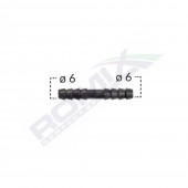 CONECTOR DREPT FURTUN CONDUCTE 6MM - NEGRU SET 10 BUC