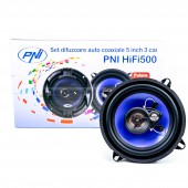 DIFUZOARE AUTO COAXIALE PNI HIFI500, 100W, 12.7 CM, 3 CAI, SET 2 BUC