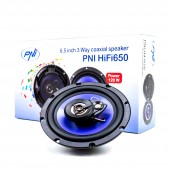 DIFUZOARE AUTO COAXIALE PNI HIFI650, 120W, 16.5 CM, 3 CAI, GRILA INCLUSA, SET 2 BUC