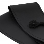 HUSA VOLAN CU SNUR PIELE NATURALA NEGRU 39-40 cm
