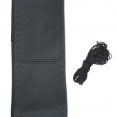 HUSA VOLAN CU SNUR PIELE NATURALA NEGRU 42-43 cm