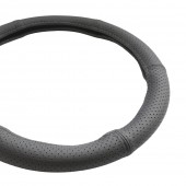 HUSA VOLAN PIELE NATURALA PERFORATA NEGRU 35-37 CM