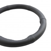 HUSA VOLAN PIELE NATURALA SEMI PERFORATA NEGRU 42-44 CM