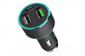 INCARCATOR AUTO 1xUSB QC3.0 + 1xUSB 2.4A + 1xUSB Type-C 42W