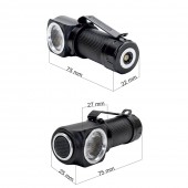 LANTERNA FRONTALA PNI ADVENTURE F75, LED 6W, 600 LM, CU ACUMULATOR SI INCARCATOR MAGNETIC, SUPORT PENTRU CAP
