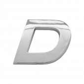 ORNAMENT AUTO 3D. LITERA D. 26 MM. CROMAT