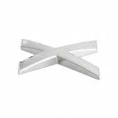 ORNAMENT AUTO 3D. LITERA X. 26 MM. CROMAT