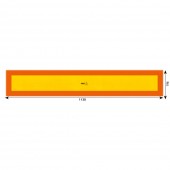 PLACA REFLECTORIZANTA GALBEN/ROSU FLUORESCENT 1130X196 MM HICO