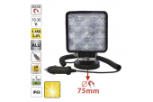 PROIECTOR DE LUCRU CU LED. PATRAT. LUMINA DIFUZA. BAZA MAGNETICA JBM