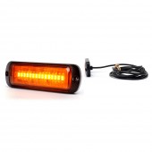 PROIECTOR STROBOSCOPIC LED PORTOCALIU 1469 W218 CU MONTARE IN GRILA, 2 FAZE FLASH, 12V-24V, 21W WAS