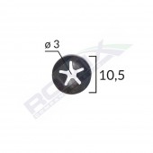 SAIBA FIXARE TAPITERIE UNIVERSAL - NEGRU - 10.5MM SET 25 BUC