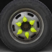 SET 10 BUCATI CAPAC PLASTIC PENTRU PREZON ROATA CU INDICATOR 33 MM NEON