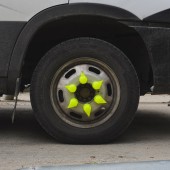 SET 10 BUCATI CAPAC PLASTIC PENTRU PREZON ROATA CU INDICATOR 33 MM NEON