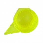 SET 10 BUCATI CAPAC PLASTIC PENTRU PREZON ROATA CU INDICATOR 33 MM NEON GALBEN 41 MM