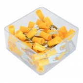 SET 100 PAPUCI ELECTRICI TERMINALI TIP FURCA IZOLATI 6.4MM