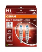 SET 2 BECURI 12V H1 55 W NIGHT BREAKER LASER NextGen +150% OSRAM