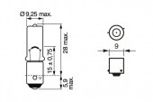 SET 2 BECURI 12V H6W 6W PURE LIGHT (blister) BOSCH